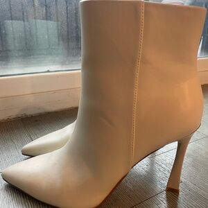 Cream Heeled Boots